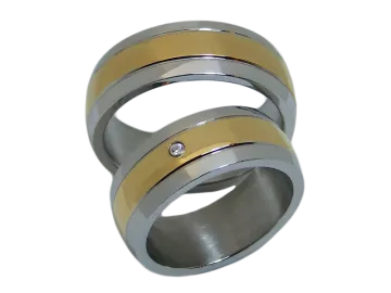 Model Justin - ring pair stainless steel