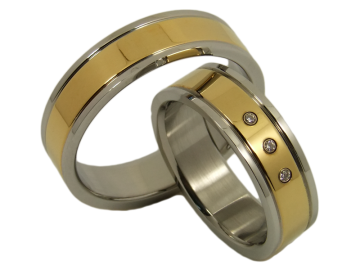 Modell Mathis - 2 Ringe aus Edelstahl