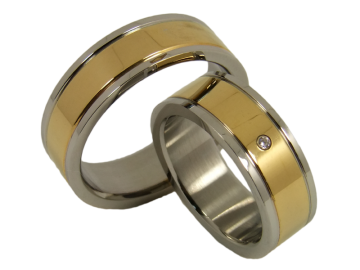 Modell Mathis - 2 Ringe aus Edelstahl