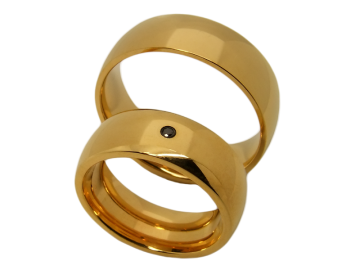 Modell Brooke - 2 Ringe aus Edelstahl