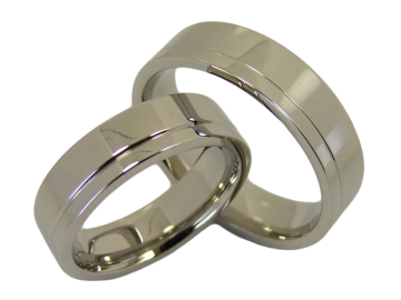 Model Angelina - ring pair stainless steel