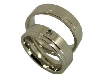 Model Angelina - ring pair stainless steel