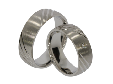 Modell Jasmin - 2 Ringe aus Sterlingsilber