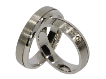 Modell Tassilo - 2 schmale Ringe aus Silber