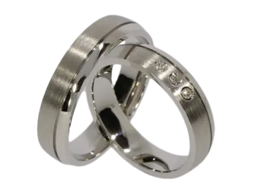 Model Tassilo - 2 narrow rings made of 925 silver