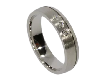 Model Tassilo - 1 narrow ring made of 925 silver