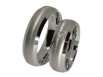 Modell Pamina - 2 Ringe aus Sterlingsilber