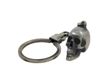 Schlüsselanhänger Skull klein 925er Silber geschwärzt