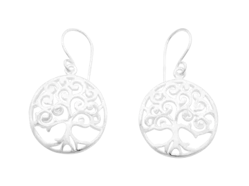 Earrings Tree of Life made of 925 sterling silver