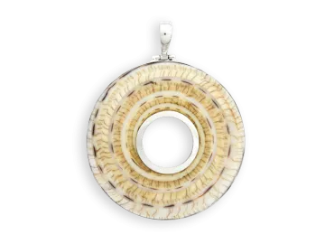 Pendant Spiral brown 925 silver