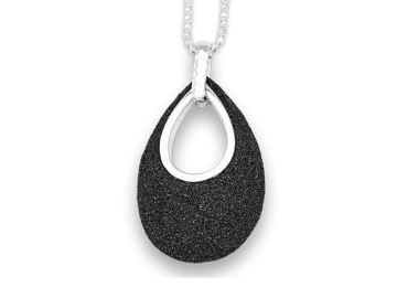 Pendant Stromboli black & silver