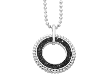 Anhänger Kugel & Lavasand aus 925er Sterling-Silber