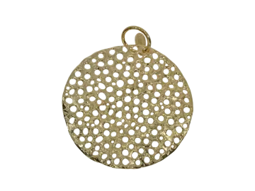 Perforated pendant large size 925 silver