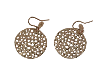 Perforated medium sized earrings 925 silver