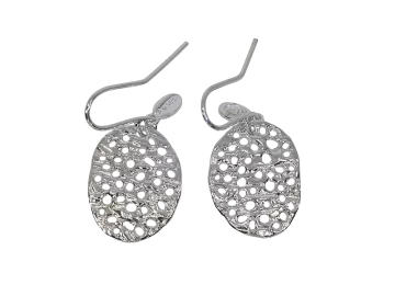 Perforated small earrings 925 silver