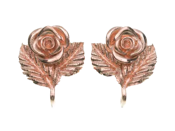 Earclips Roseflower silver in 3 colors