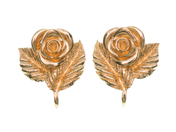 Ohrclipstecker Rose Silber in 3 Farben