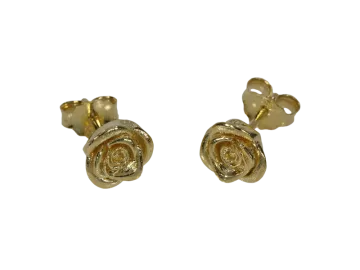 Earstuds Roseflower silver available in 4 colors