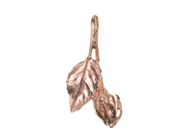 Anhänger Rose Knospe&Blatt silber wählbar in 4 Farben