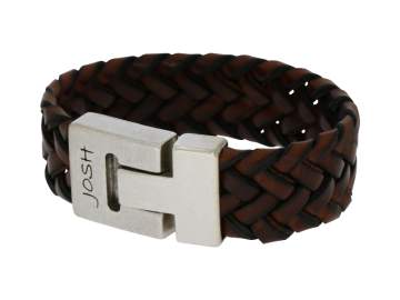Doppelt geflochtenes Lederarmband Casper