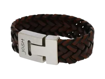 Double braided leather bracelet Casper