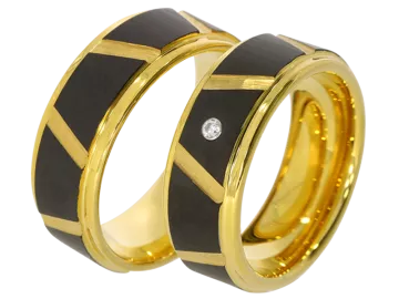 Model Venus - pair of wedding rings tungsten