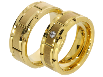 Modell Aphrodite - 2 Trauringe aus Wolfram