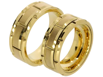 Model Aphrodite - pair of wedding rings tungsten