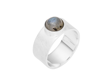 Modell Betty - 1 Ring aus Labradorit & 925er Silber