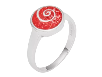Modell Koralle & Spirale - 1 Ring Silber&Koralle