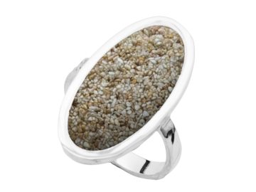 Modell Sandbank oval - 1 Ring aus 925er Silber