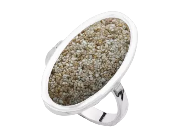 Modell Sandbank oval - 1 Ring aus 925er Silber
