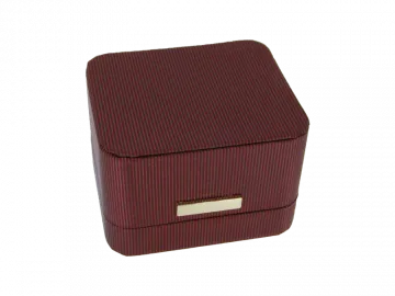 Ringbox Schmuckbox für 2 Ringe in bordeaux rot