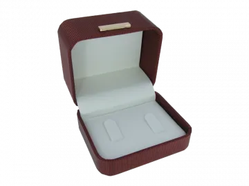 Ringbox Schmuckbox für 2 Ringe in bordeaux rot