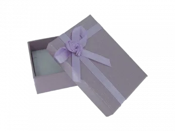 Ringbox Schmuckbox flach flieder ornament