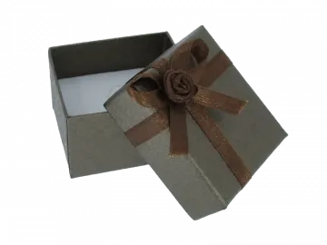 Ringbox Schmuckbox rechteckig braun ornament