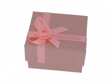 Ringbox Schmuckbox rechteckig rosa Ornament