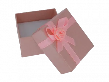 Ringbox Schmuckbox rechteckig rosa Ornament