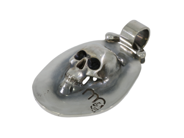 Anhänger Totenkopfanhänger Platte 925er Silber