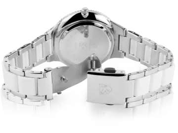 Pierrini ladies wristwatch white&silver gold index