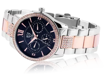 Pierrini ladies watch with stainless steel strap silver&rosegold