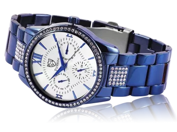 Pierrini ladies watch with stainless steel strap blue