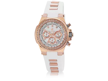 Carucci CA2215 ladies chronograph white&rosegold