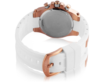 Carucci CA2215 Chronograph Damenuhr mit Kautschukband